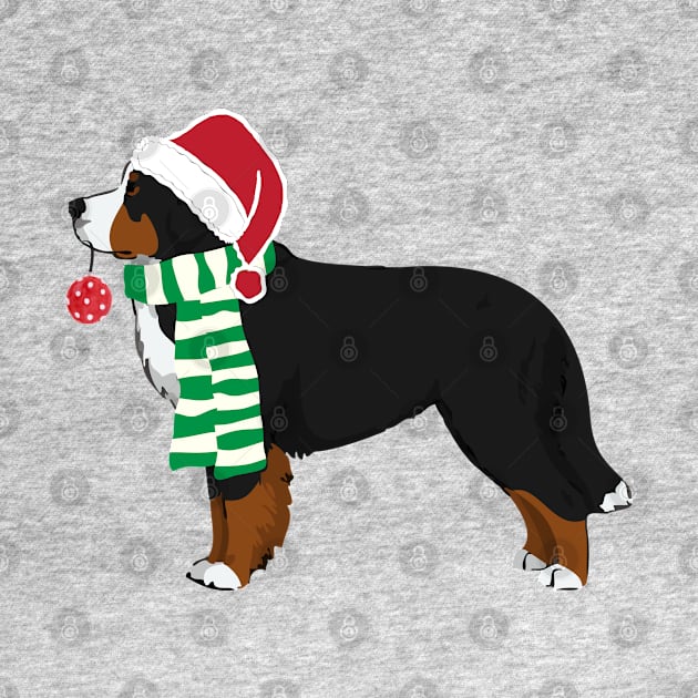 Christmas Bernese Mt Dog by EMR_Designs